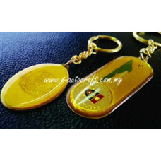 Key Chain Gold Matt<br> 2D Etching<br>KC/GM_02